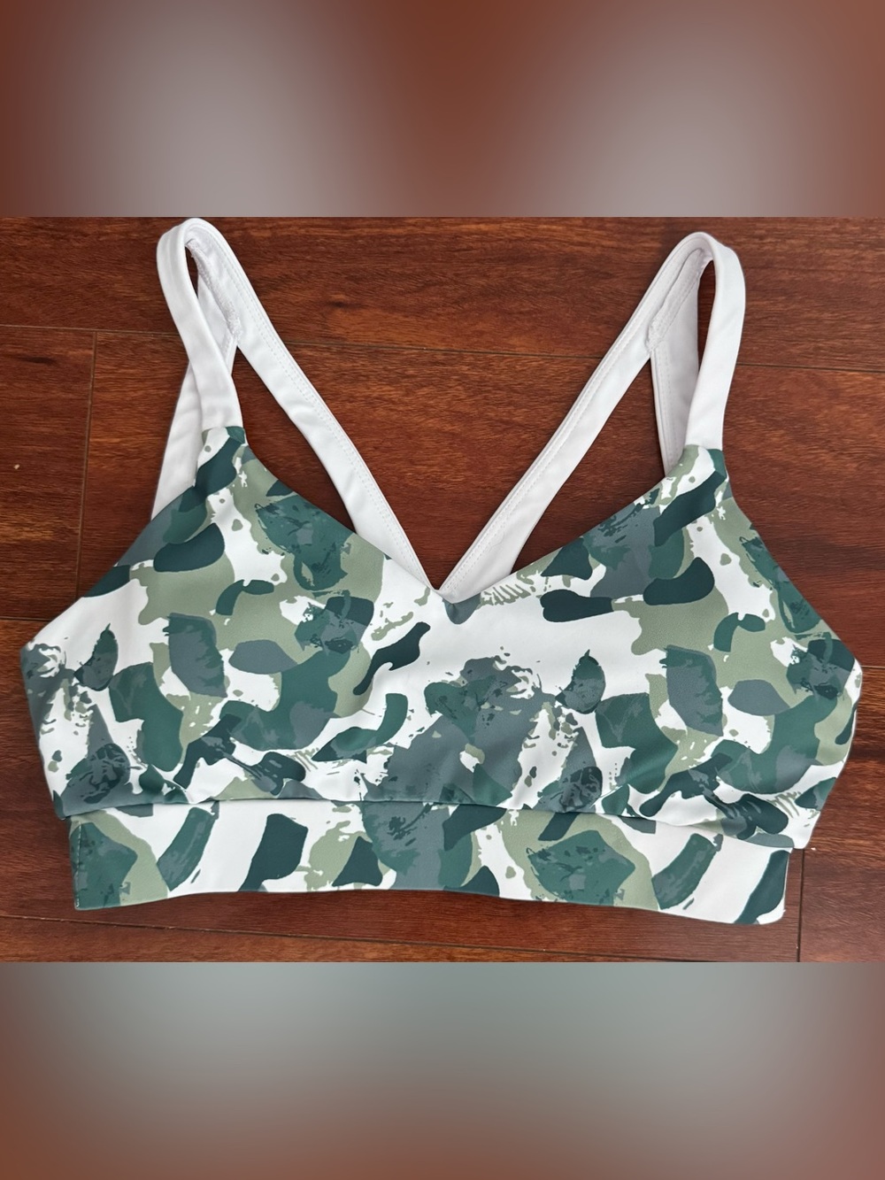 Cleo Harper Green Camo Sports Bra
